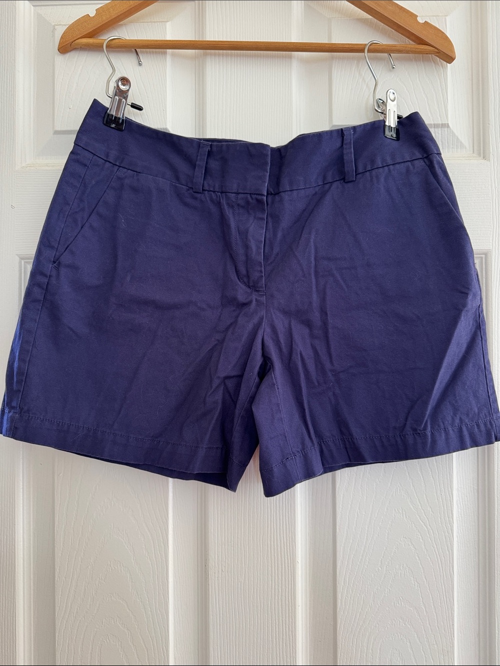 LOFT Deep Navy Cotton Chino Shorts